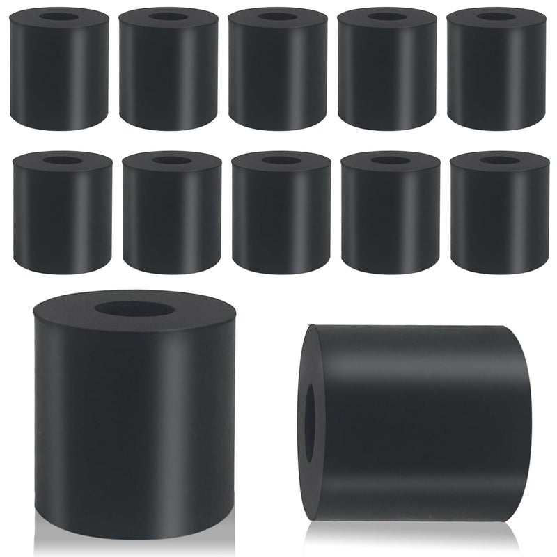 Unarty 12 PCS Multi Purpose Rubber Spacer 3/4 Inch OD x 1/4 Inch ID x 3/4 Inch Thickness, Rubber Bushing Anti Vibration Spacer Thick Rubbers Washers for Home and Car - Image 1
